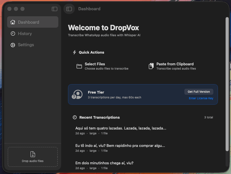 DropVox screenshot
