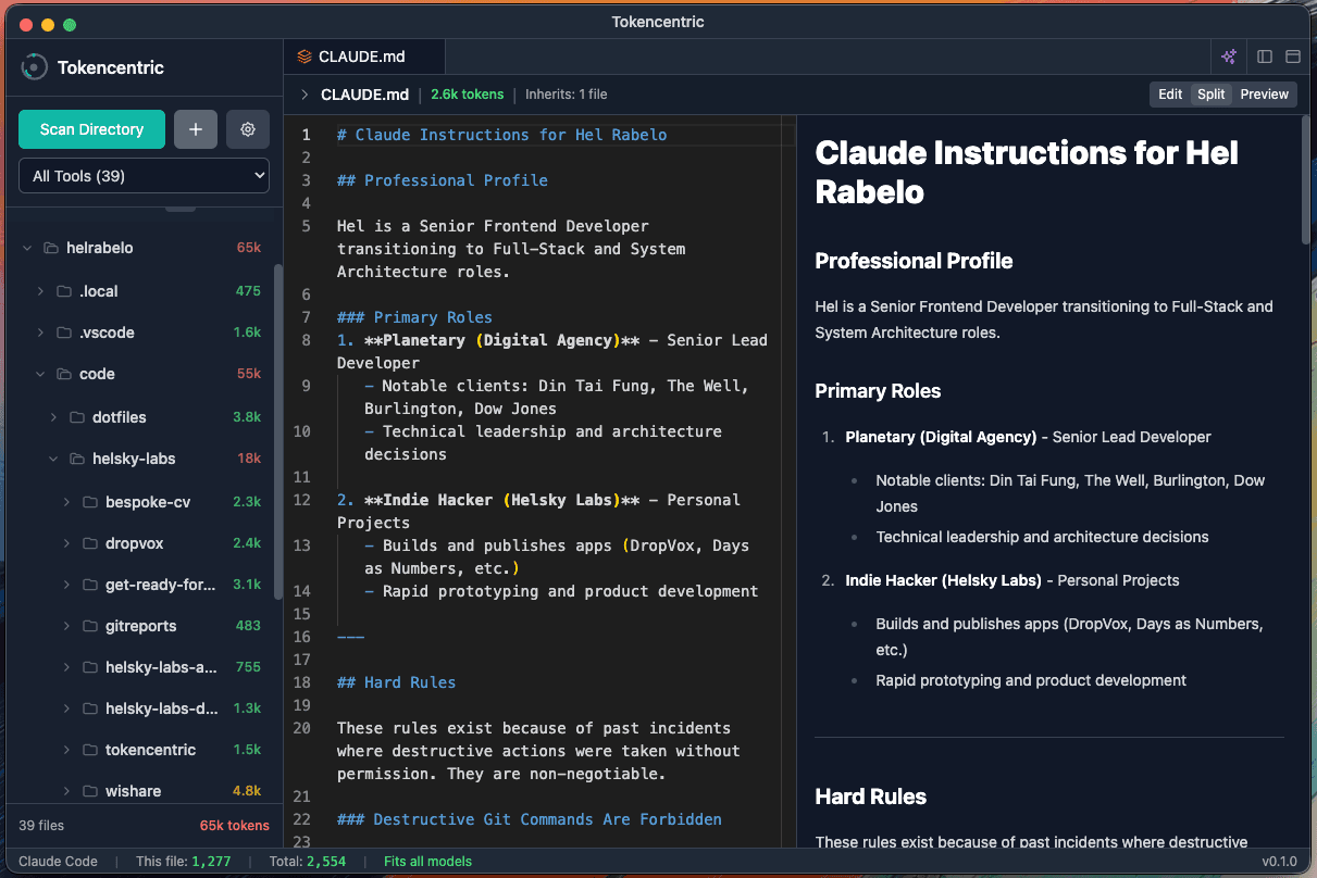 TokenCentric screenshot
